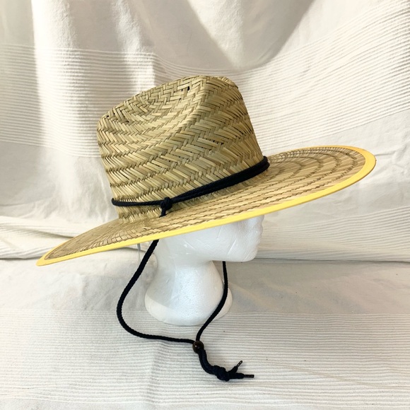 Corona Extra Straw Lifeguard Hat with Repeating Label Under Brim - Picture 4 of 16